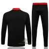 Manchester United Trainings Sweatshirt Pak Quarter-zip 2022-23 Zwart Rode - Kids